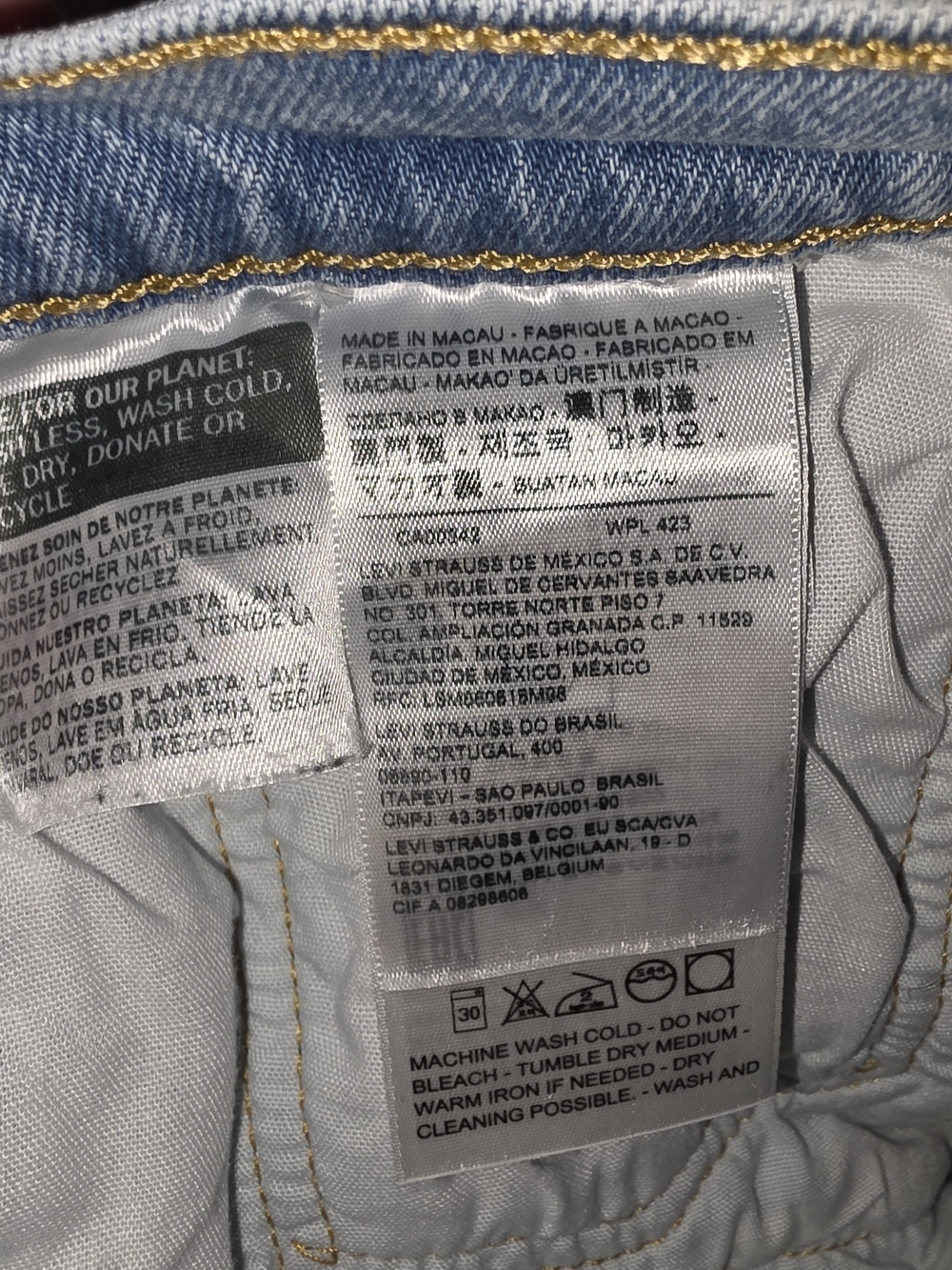 Levi's 501S Light Blue Straight-Leg Women's Jeans 31x28 - Picture 5 of 8